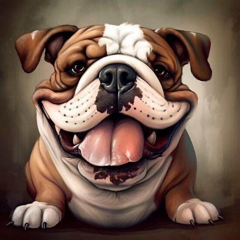 Dog English Bulldog | Diamond Painting