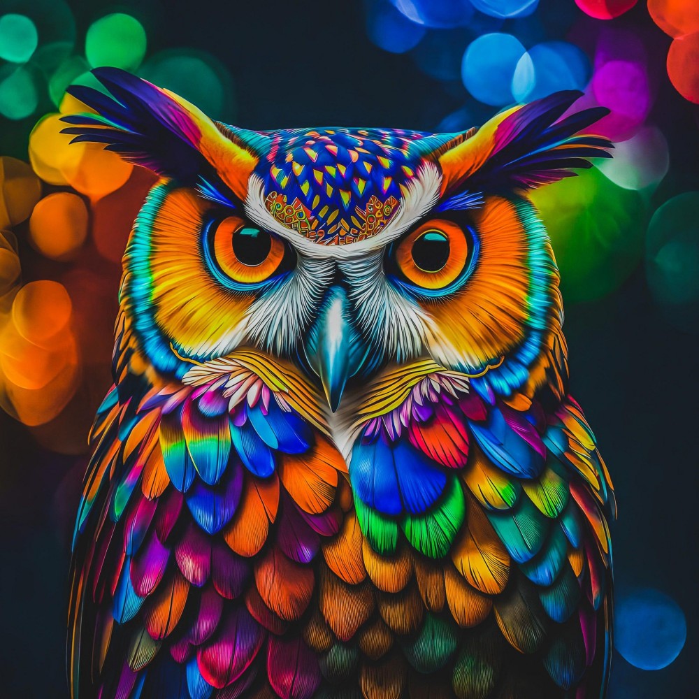 Colorful Owl | Diamond Painting