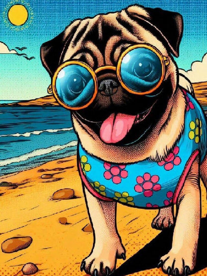 Dog Pug | Diamond Painting
