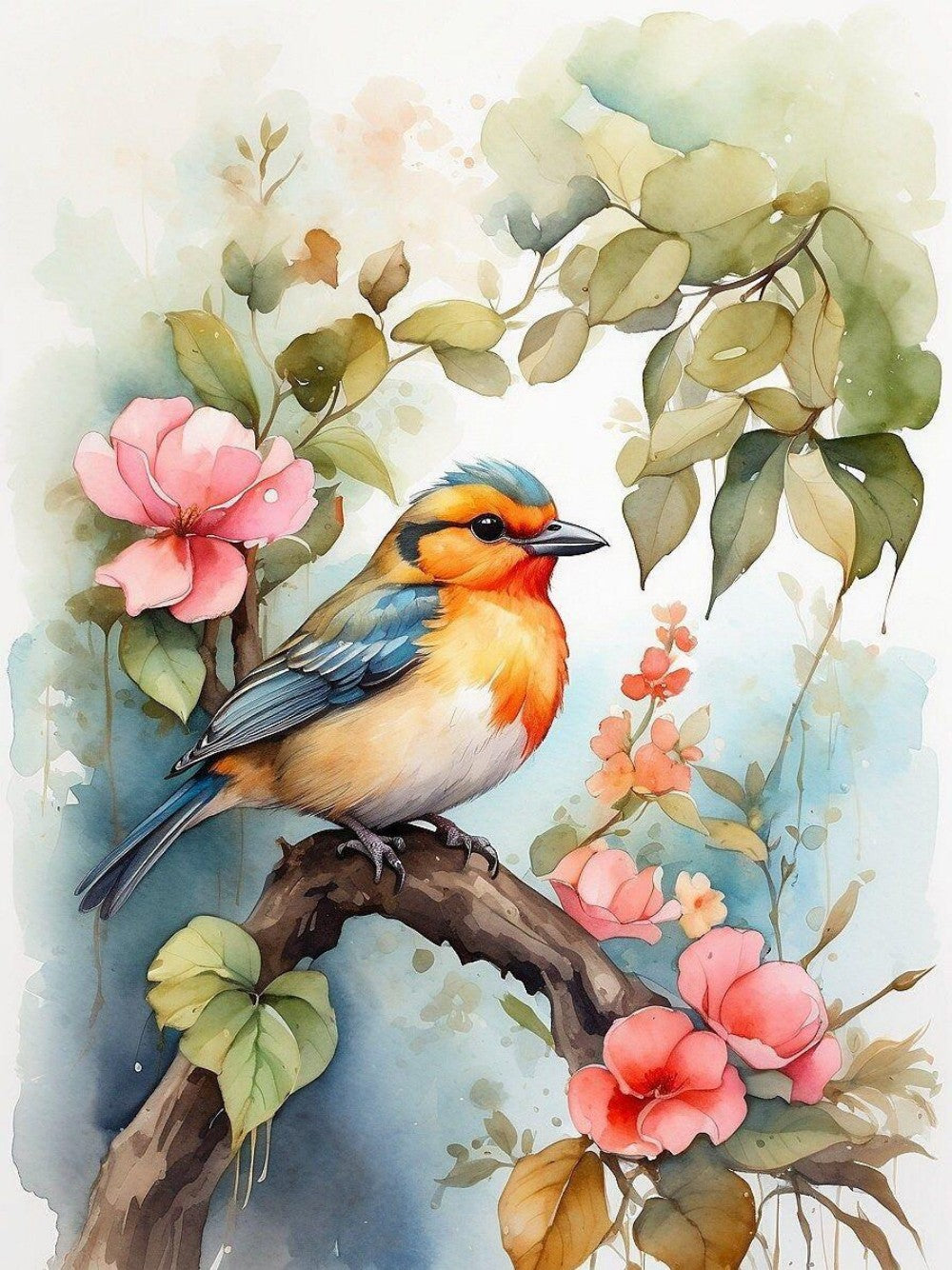 Birds and Flowers | Diamond Painting