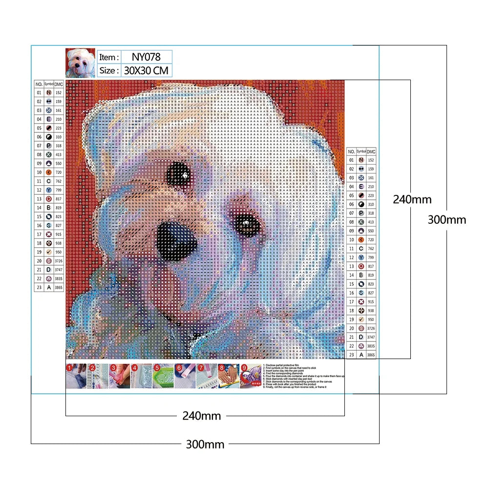 White Dog Shih Tzu | Diamond Painting