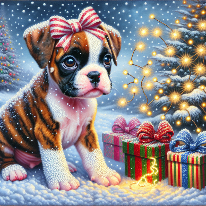 Christmas Dog | Diamond Painting