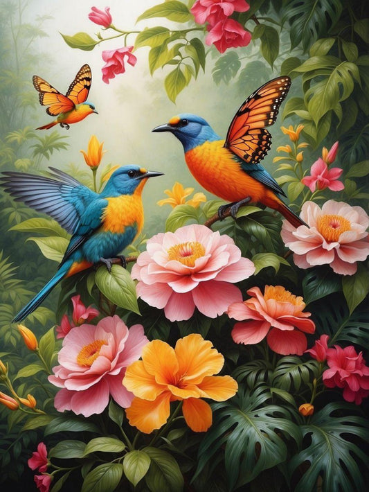 Birds and Flowers | Diamond Painting