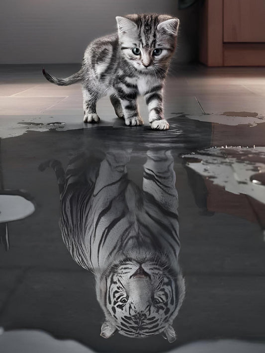 Cat White Tiger | Diamond Painting