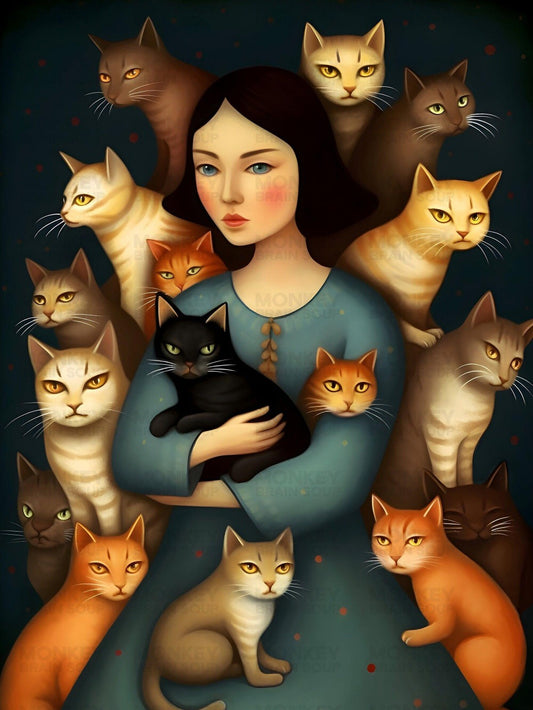 Cat Lady | Diamond Painting