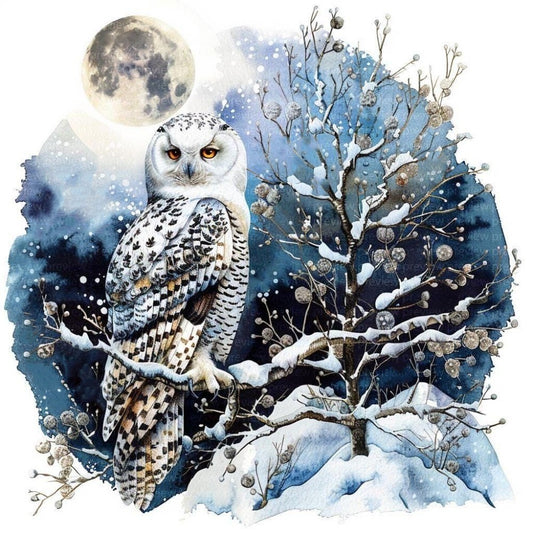 Snowy owl (White Owl) | Diamond Painting