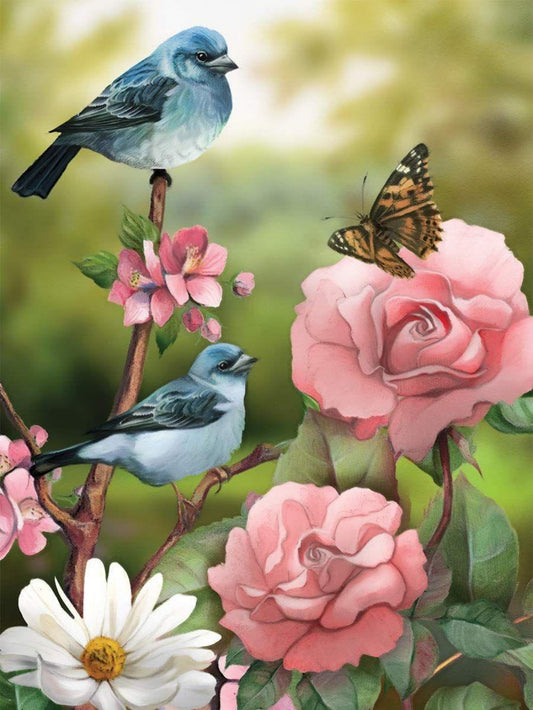 Birds and Flowers | Diamond Painting