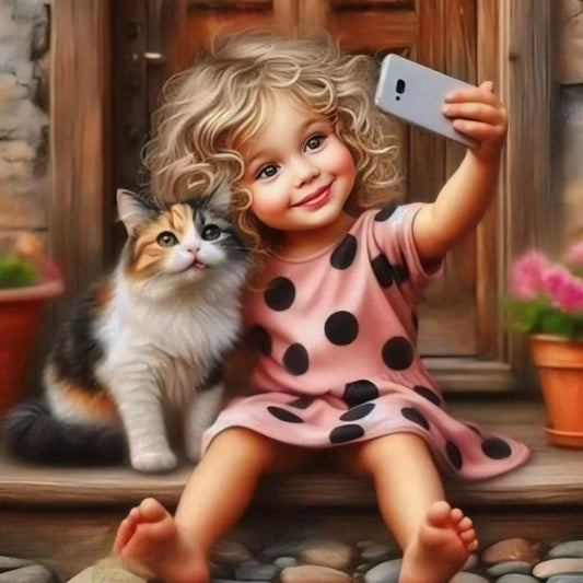 Cat Selfie | Diamond Painting