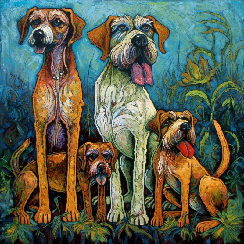 Cottage Garden Dog | Diamond Painting