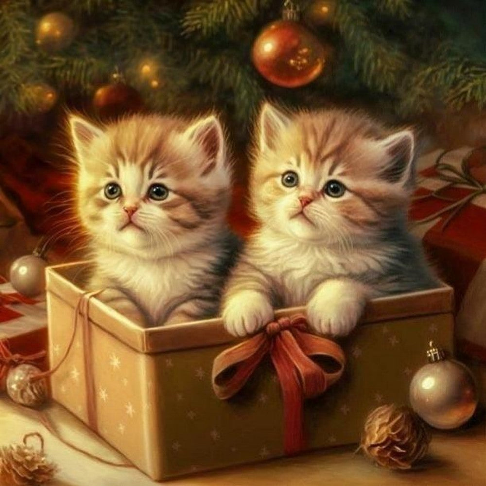 Christmas cat | Diamond Painting