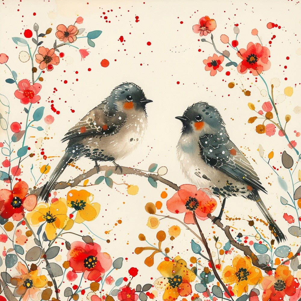 Birds and Flowers | Diamond Painting