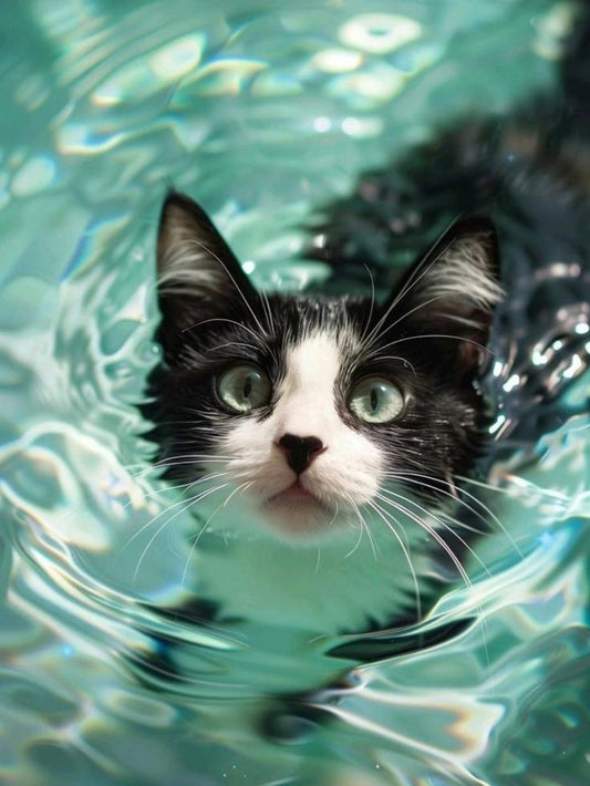 Pool Cat | Diamond Painting