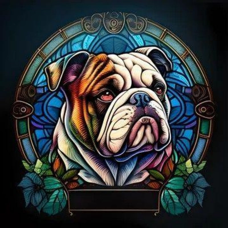 Dog English Bulldog | Diamond Painting