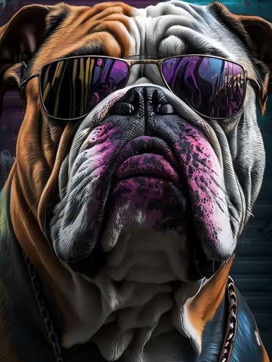 Dog English Bulldog | Diamond Painting