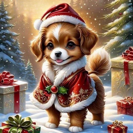 Christmas Dog | Diamond Painting