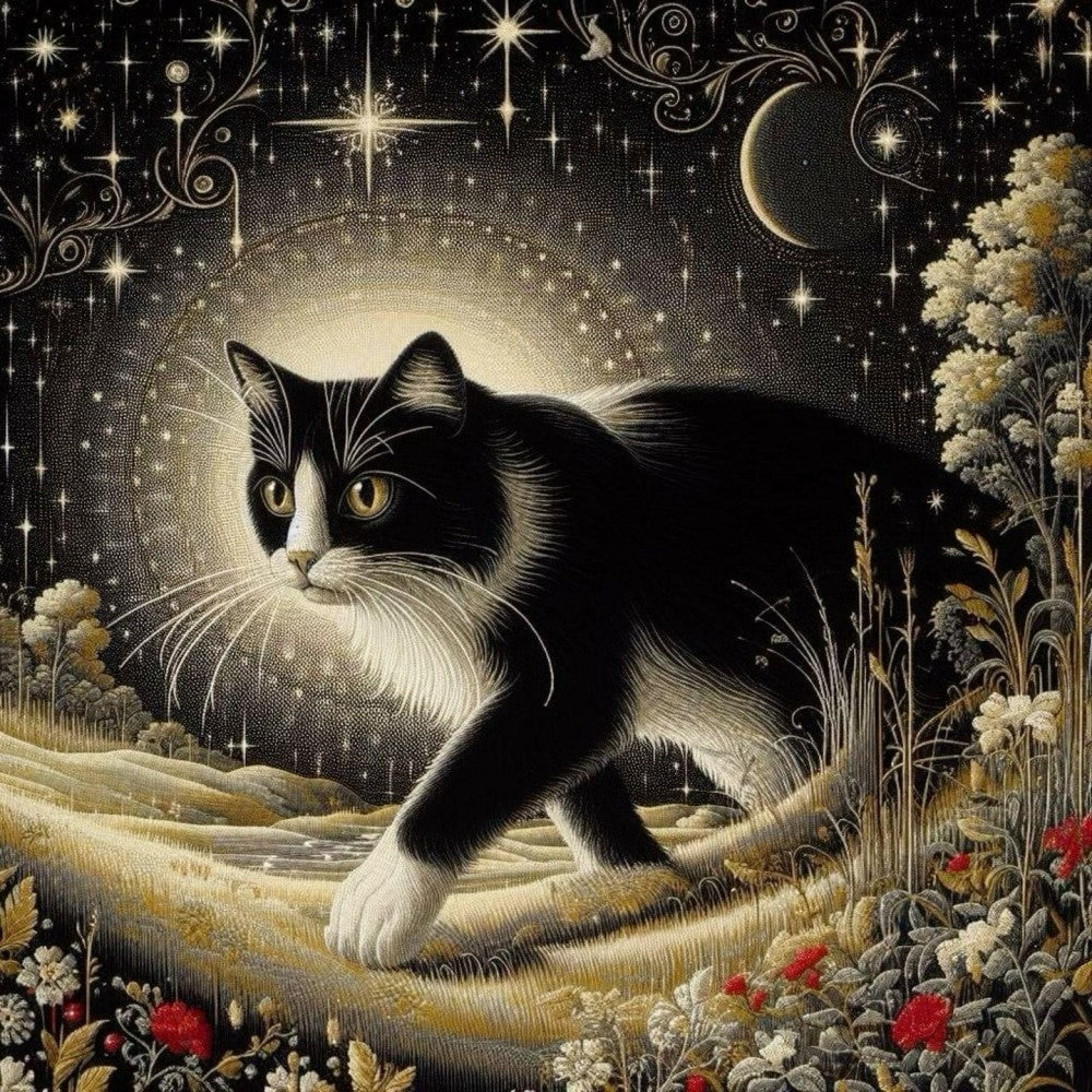 Tuxedo Cat  | Diamond Painting