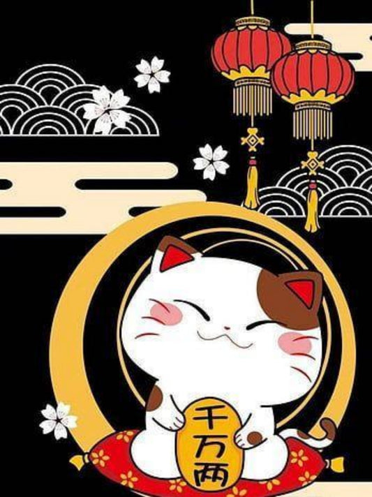 Bell Lucky Cat | Diamond Painting