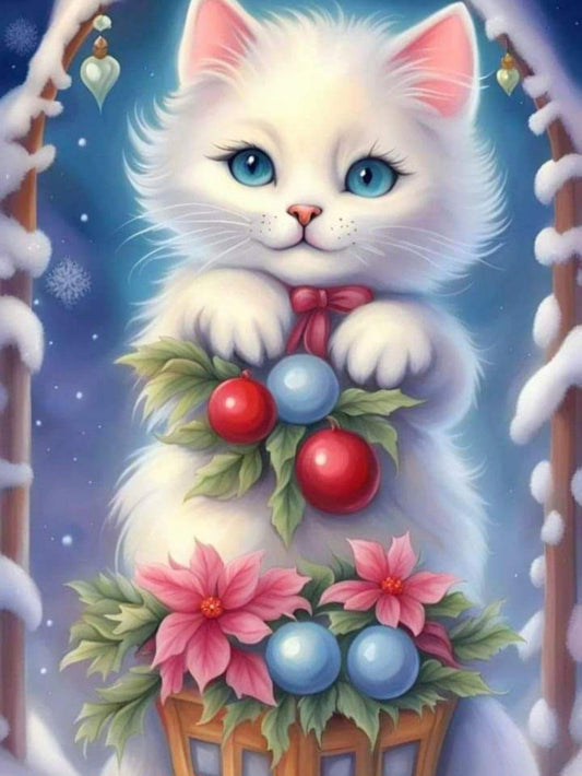 Christmas cat | Diamond Painting