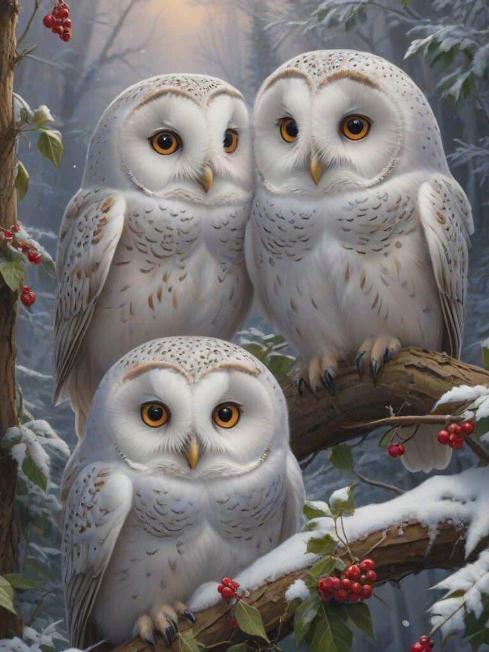 Snowy owl (White Owl) | Diamond Painting