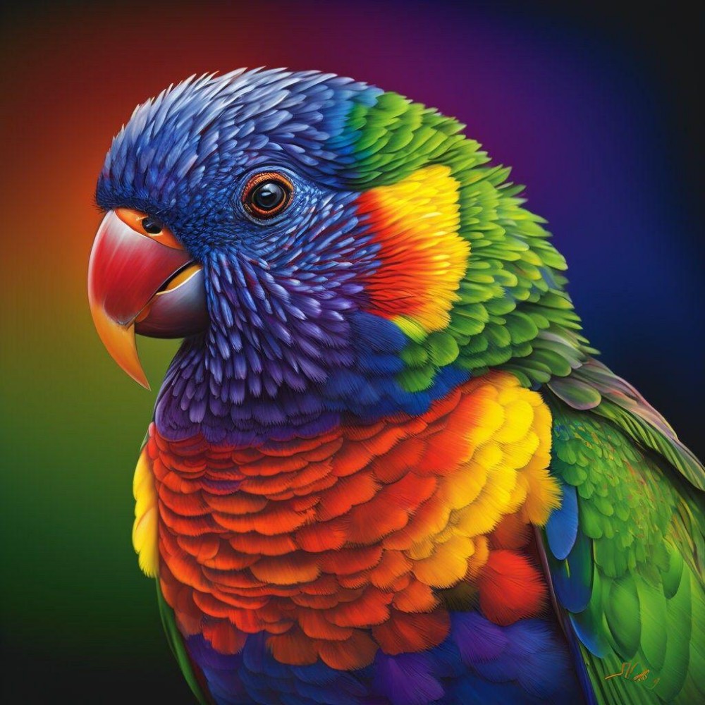 Rainbow Parrots | Diamond Painting