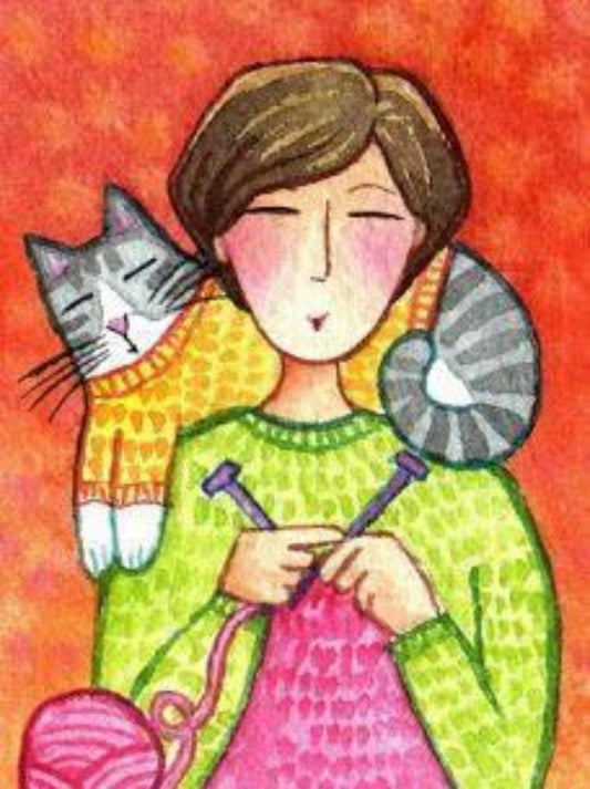 Cat Lady | Diamond Painting