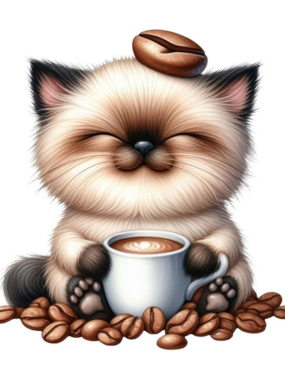 Cat Cafe Coffee | Diamond Painting