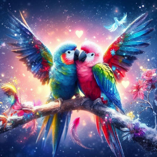 Rainbow Parrots | Diamond Painting