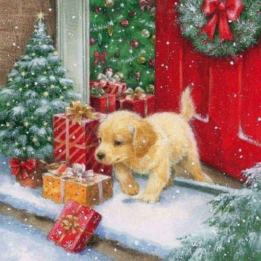 Christmas Dog | Diamond Painting