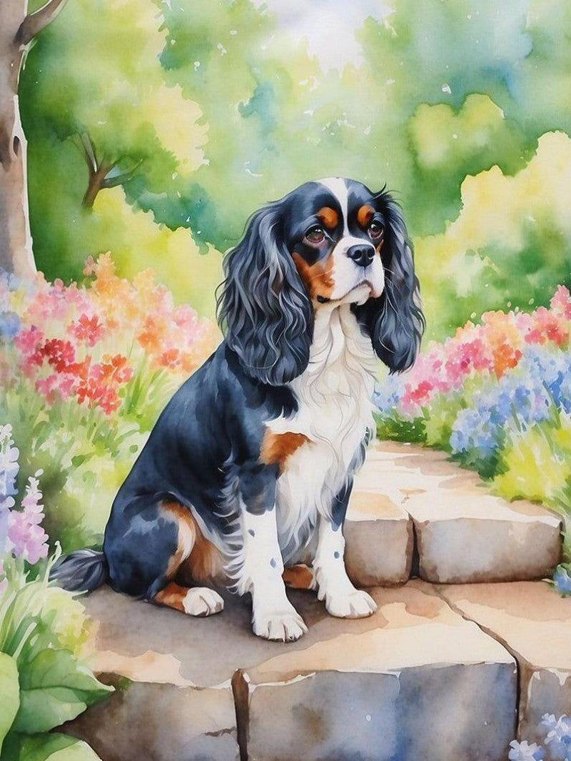 Dog Cavalier King Charles Spaniel | Diamond Painting