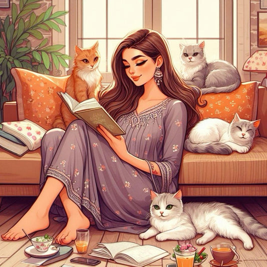 Cat Lady | Diamond Painting