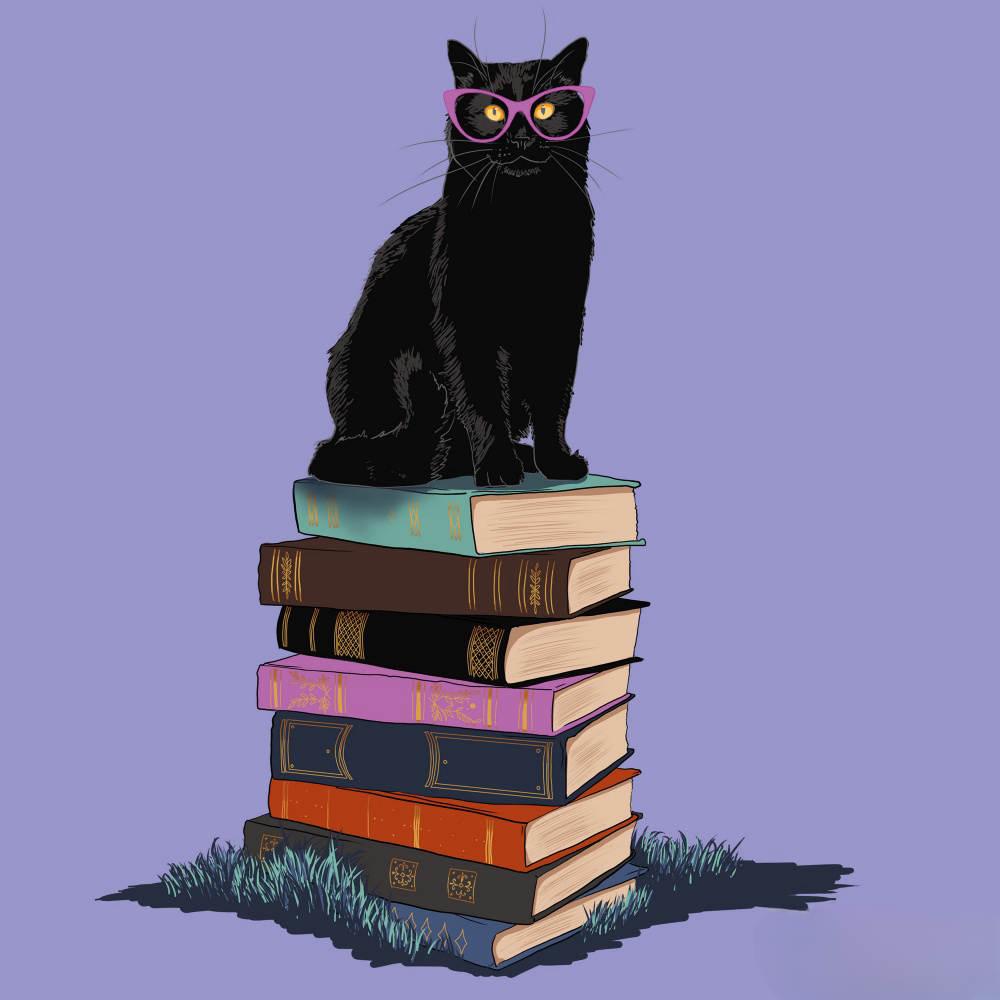 Cat Bookshelf | Diamond Painting