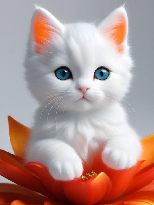 White Cat | Diamond Painting