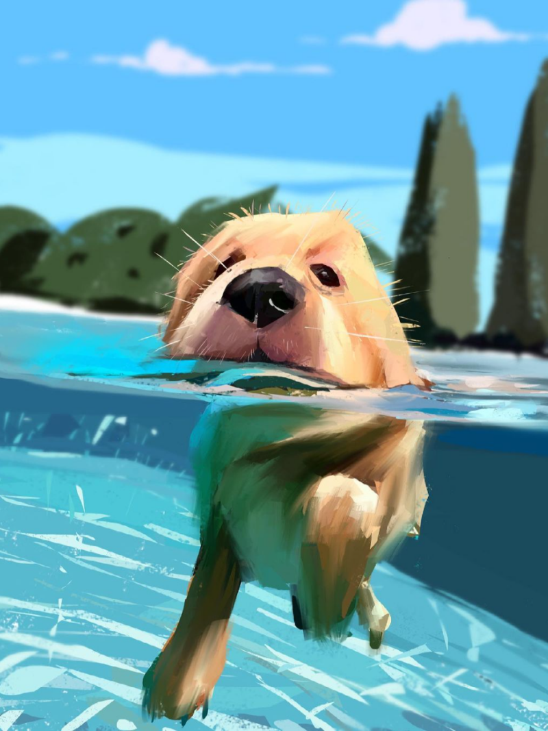 Underwater Dog | Diamond Painting