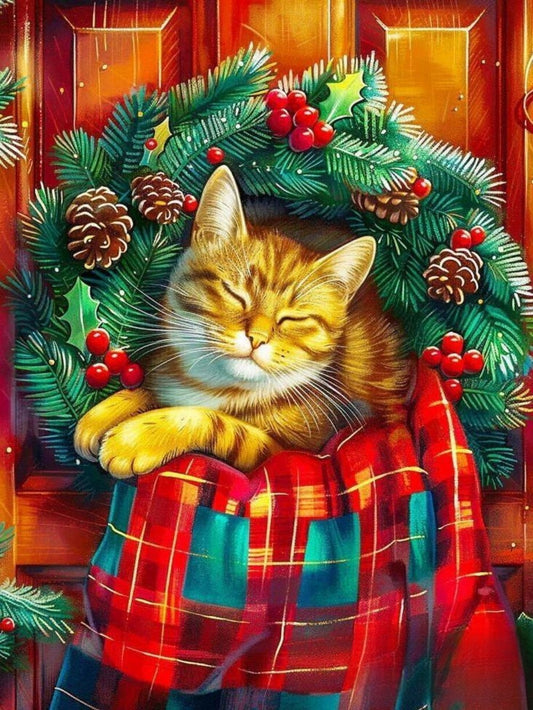 Christmas cat | Diamond Painting