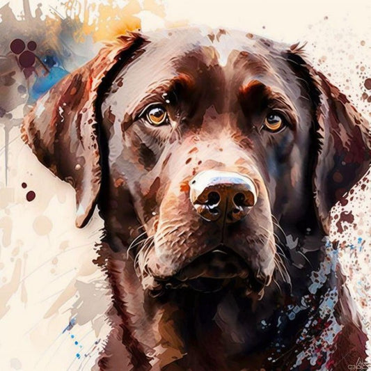 Chocolate Labrador Dog | Diamond Painting