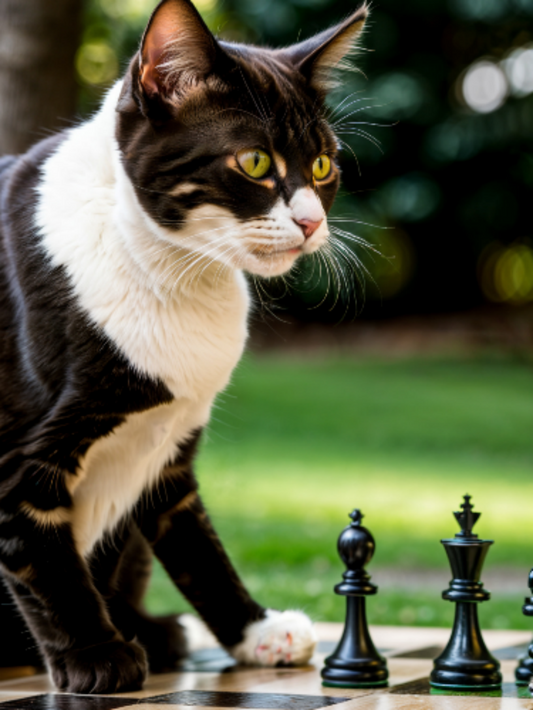 Cats Playing Chess | Diamond Painting