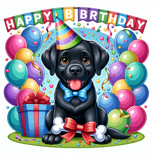 Black Labrador Dog | Diamond Painting