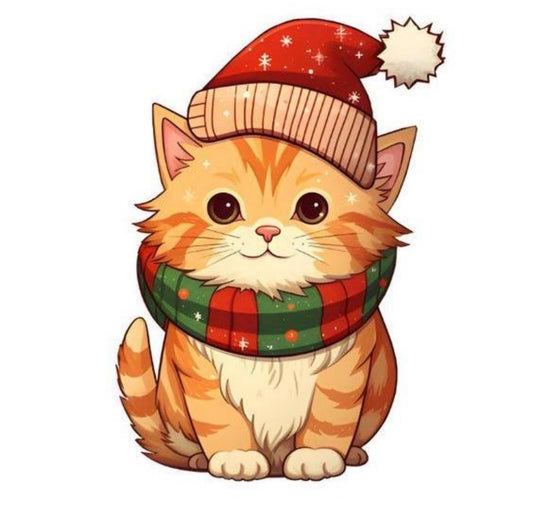 Christmas cat | Diamond Painting