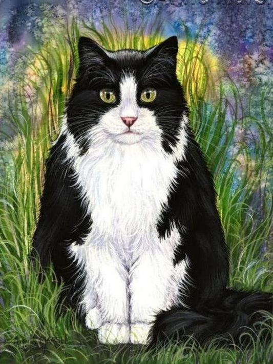 Tuxedo Cat  | Diamond Painting