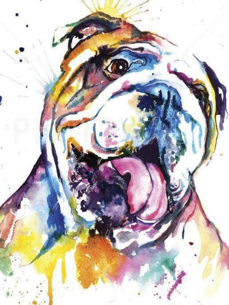 Dog English Bulldog | Diamond Painting