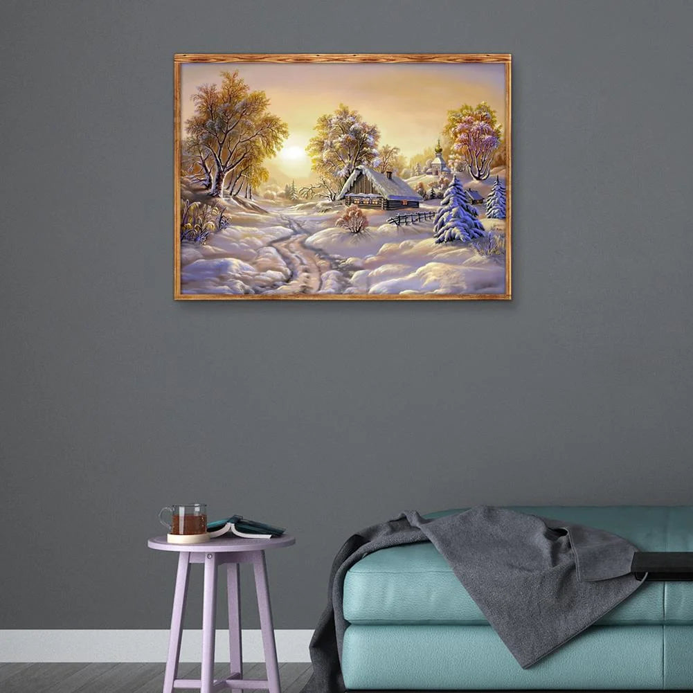 Snowy Landscape | Diamond Painting