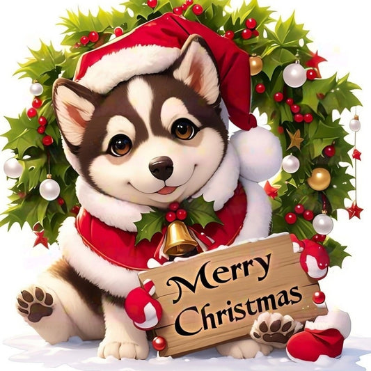 Christmas Dog | Diamond Painting