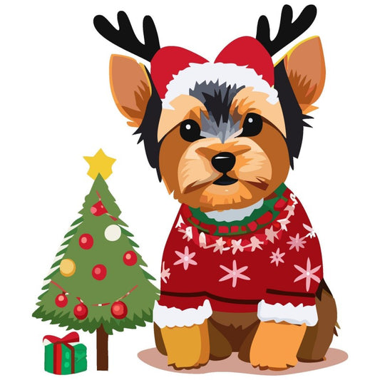 Christmas Dog | Diamond Painting