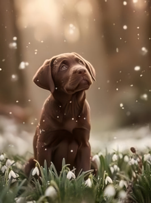 Chocolate Labrador Dog | Diamond Painting