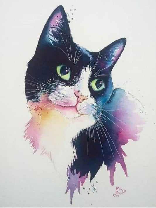 Tuxedo Cat  | Diamond Painting