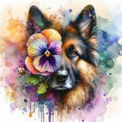 Dog German Shepherd | Diamond Painting