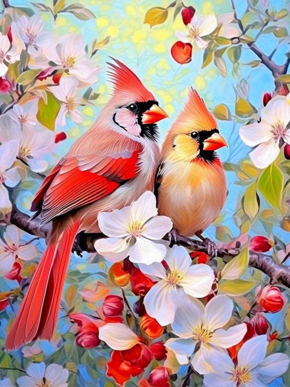 Birds and Flowers | Diamond Painting