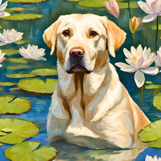 Cottage Garden Dog | Diamond Painting