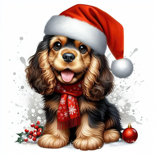 Christmas Dog | Diamond Painting