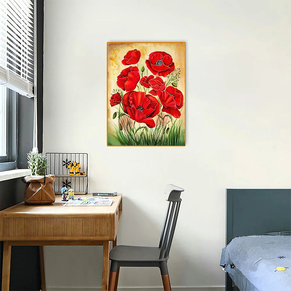 Red Flower | Diamond Painting